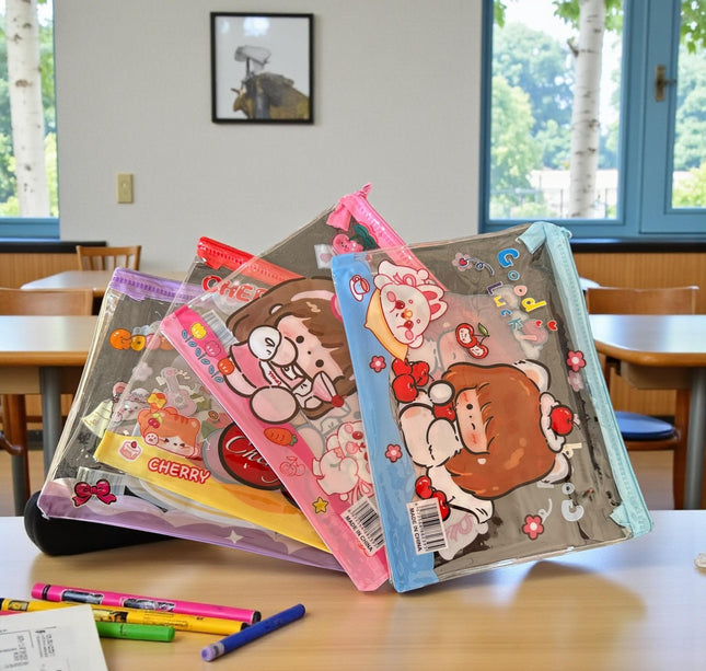 12 Lapiceras Transparentes Colores $5.85 c/u