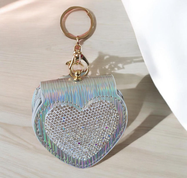 3 Monedero Corazon con Pedrería $59 c/u