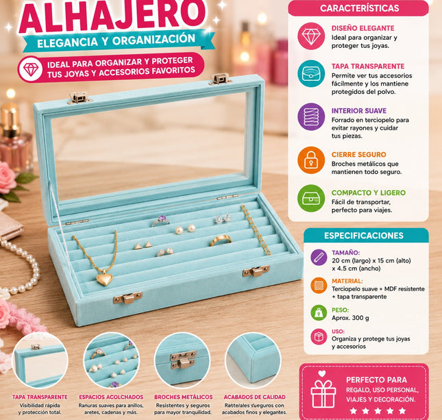 Exclusivo Tienda en linea 💥💎Alhajero Organizador de Terciopelo