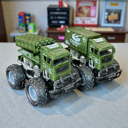 3 Carritos Fricción Militares de Juguete $36 c/u