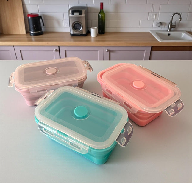 Tupper Expandible Colores Con Tapa