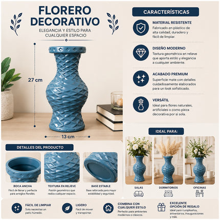 Exclusivo Tienda en linea 💥💎Florero de Plastico Azul