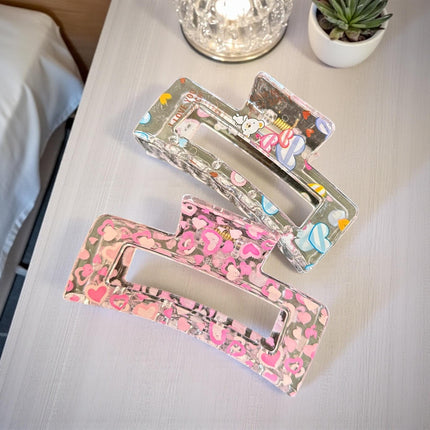 12 Pinzas para Cabello San Valentin Corazones $6.2 c/u