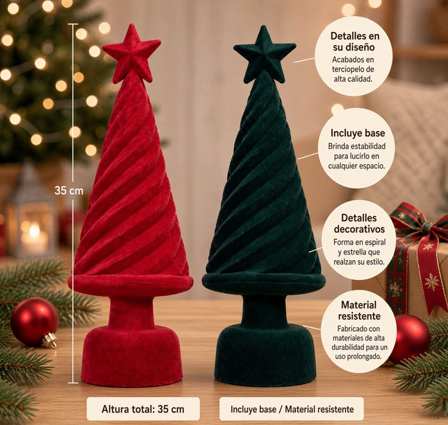 Exclusivo Tienda en linea 💥💎Árbol de Navidad Color Rojo y Verde 35 CM $360.00 C/U