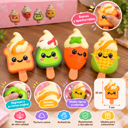 3 Squishies Lindos Verduras con Caritas $30 c/u