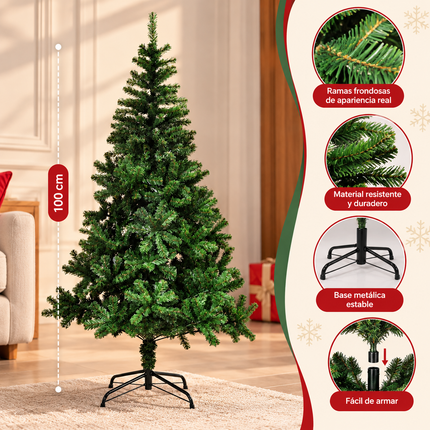 Arbolito Navideño de 100cm de Alto con Base