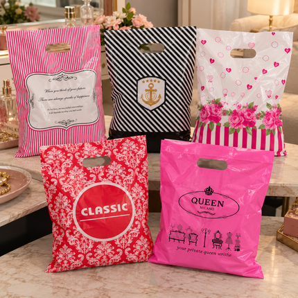 100 Bolsas tipo Boutique de Diferentes diseños $1.2 c/u