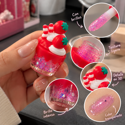 12 Gloss con Destellos "Ice Cream" $19 c/u