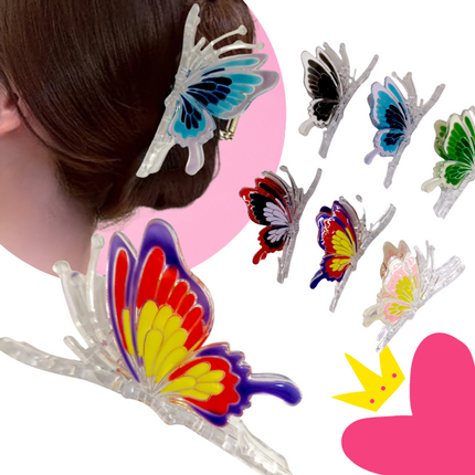 12 Pinzas Mariposa Colores Primavera (11 CM) $12.5 c/u