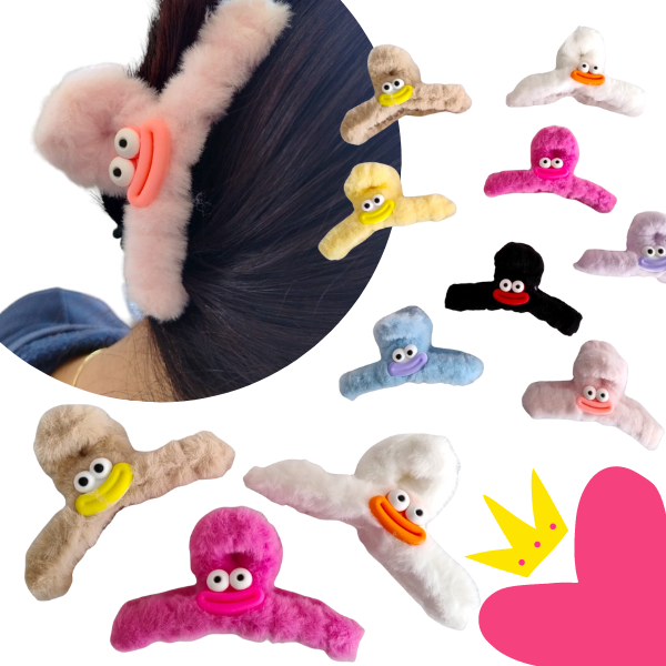 12 Pinzas Peluche Caras Divertidas $7.15 c/u