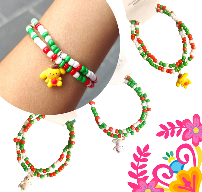 12 Pulseras Sanrio Viva México $6 c/u