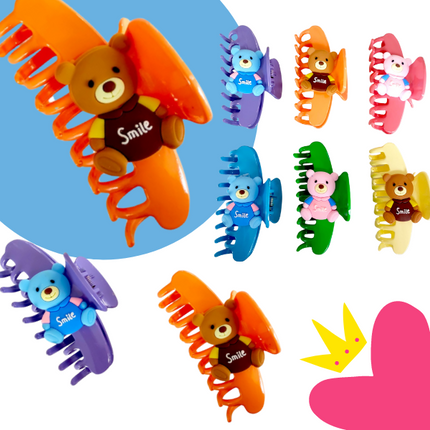 12 Pinzas para cabello ositos $9.66 c/u