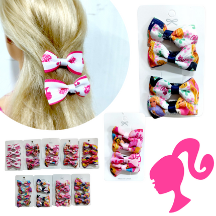12 Sets de 4 moños barbie sets $8.84 c/u