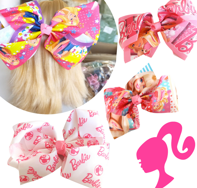 12 Moños barbie grande 18 cm $12 c/u