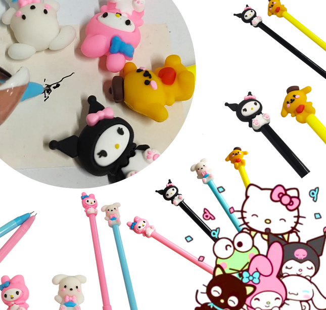 12 Plumas Sanrio Amigos Kitty $4.48 c/u