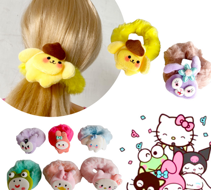 12 Scrunchie Dona Sanrio $6.50 c/u