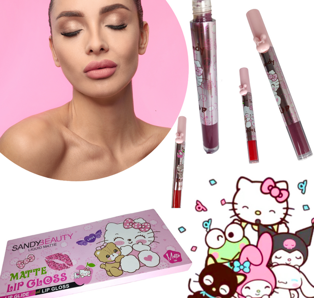 Sets de Gloss + Lápices Hello Kitty