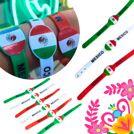 12 Pulseras viva México $10 c/u