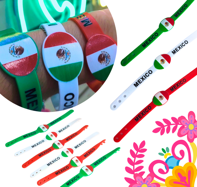 12 Pulseras viva México $10 c/u