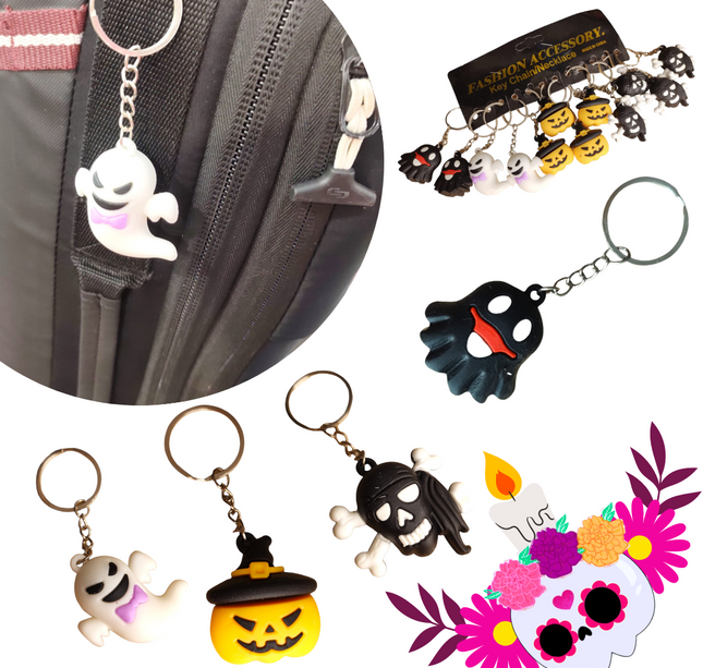 12 Llaveros Calavera Halloween $5.4 c/u