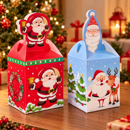 50 Caja de Regalo Navidad Santa $2.4 c/u