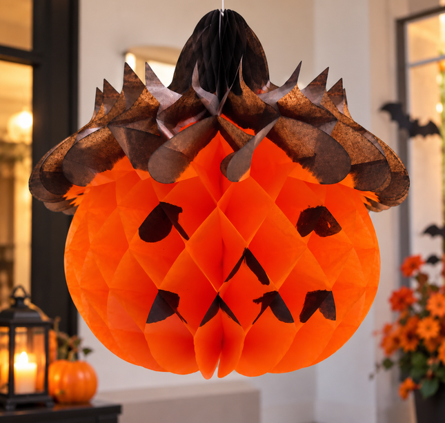 Calabaza de Papel 45 cm – Decoración Halloween