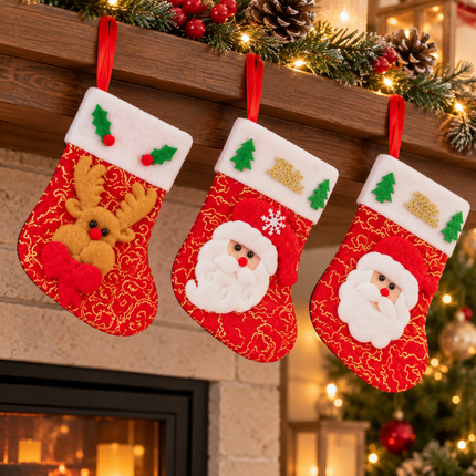 12 Botitas Navideñas Colgantes para Decorar $13.5 c/u
