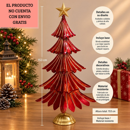 Exclusivo Tienda en linea 💥💎 Pino Metálico Rojo 153 CM $2492.80 C/U