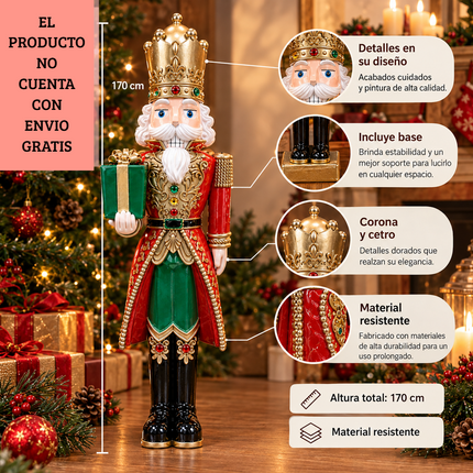 Exclusivo Tienda en linea 💥💎 Cascanueces Rey 170 CM $39996.80 C/U