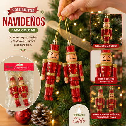 Exclusivo Tienda en linea 💥💎3 Sets de 2 Soldaditos Navideños $35 c/u