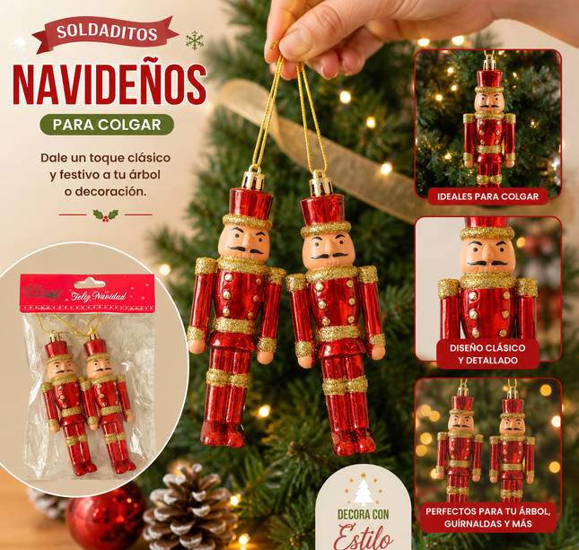 Exclusivo Tienda en linea 💥💎3 Sets de 2 Soldaditos Navideños $35 c/u
