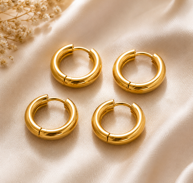 Exclusivo Tienda en linea 💥💎12 Aretes Arrcadas Mini de Acero Inoxidable $14.7 c/u
