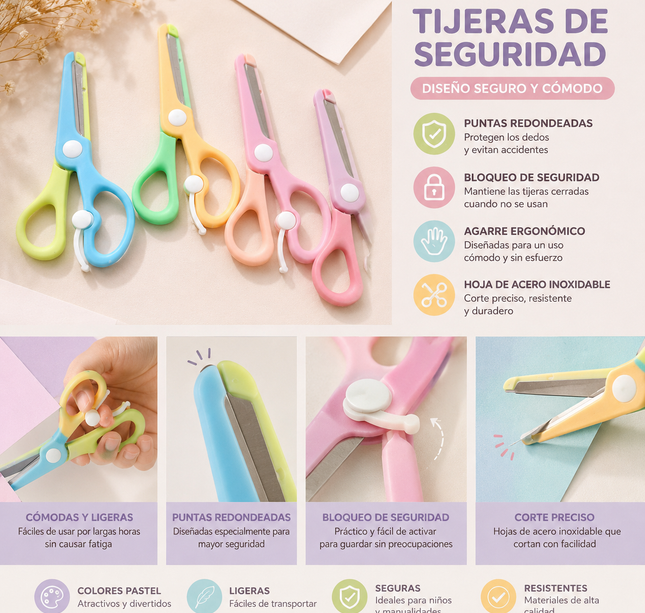 Exclusivo Tienda en linea 💥💎12 Tijeras Escolaresd Bicolores $14 c/u