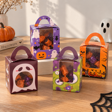 12 Caja para Dulceros Halloween con Ventana $5.5 c/u