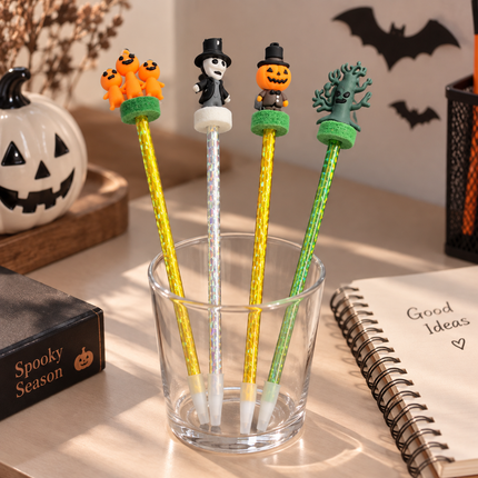 12 Lapiceros Halloween con figura 3D $7 c/u