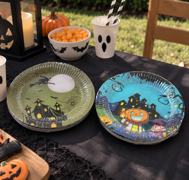 5 Bolsas de 10 Platos Desechables Halloween $15 c/u