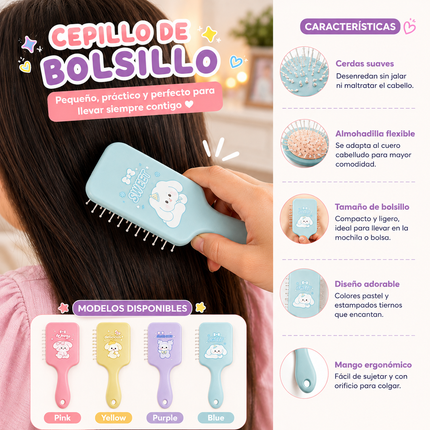 4 Cepillos Conejitos Cute de Bolsillo $15 c/u