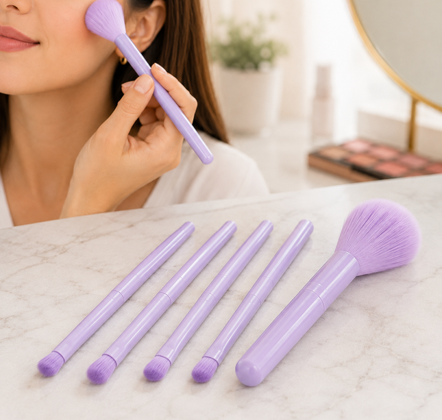12 Bolsitas de 5 Brochas para Maquillaje de Bolsillo $9.5 c/u