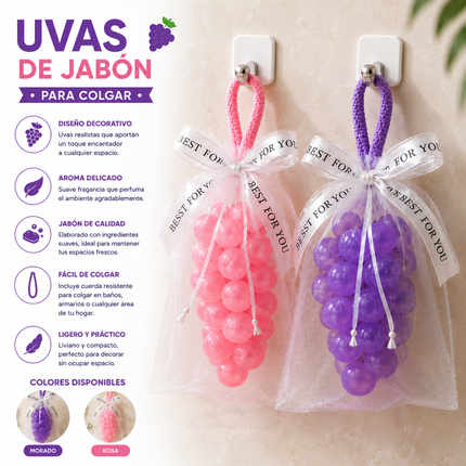 3 Uvas de Jabón para Decorar/Regalo $90 c/u
