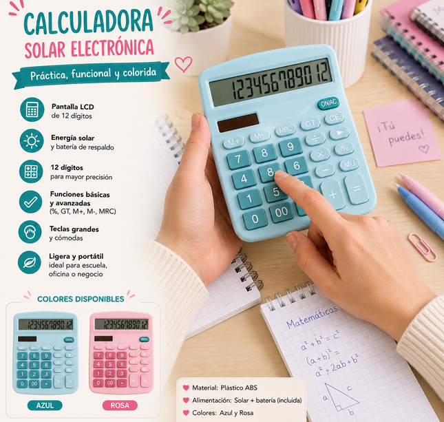 3 Calculadora Cute Escolar $60 c/u