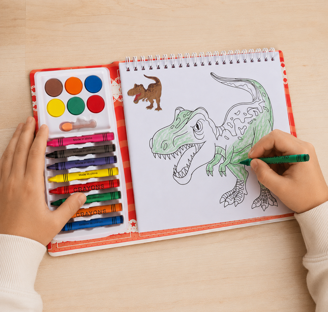 3 Acuarelas con Libreta y Crayones Infantiles $65 c/u