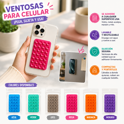 12  Soporte Adhesivo De Ventosas para Celular $5.5 c/u