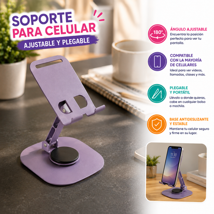 3 Base para Celular Metalica Mobible $25 c/u