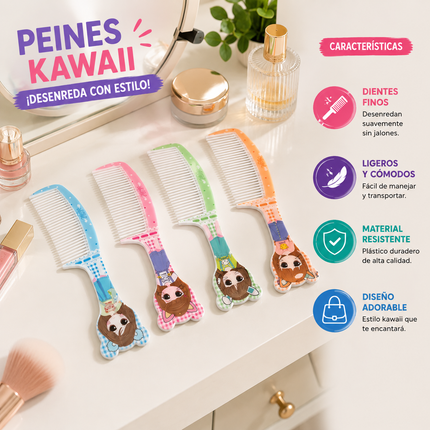 12 Peines Muñequitas Orejitas Grandes $6.5 c/u