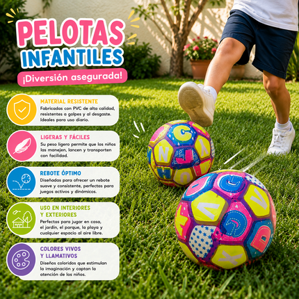 12 Pelotas de Plastico Neón $8.9 c/u