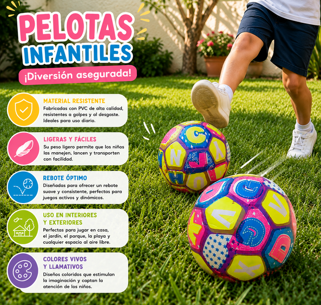 12 Pelotas de Plastico Neón $8.9 c/u