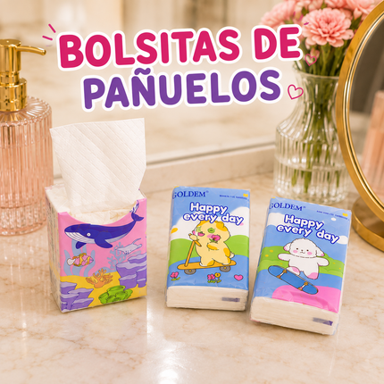 Exclusivo Tienda en linea 💥💎9 Bolsas de Pañuelos tipo Clinex $5.5 c/u