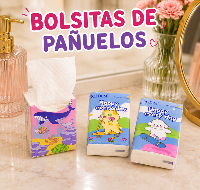 Exclusivo Tienda en linea 💥💎9 Bolsas de Pañuelos tipo Clinex $5.5 c/u