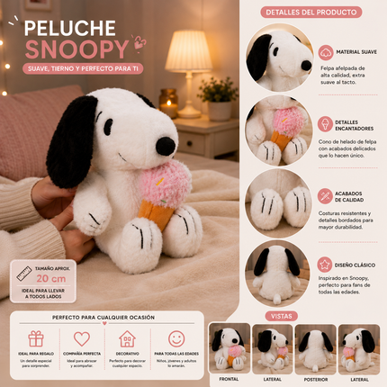 Exclusivo Tienda en linea 💥💎Peluche Snoppy Helado