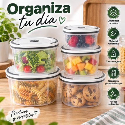 Exclusivo Tienda en linea 💥💎Sets de Toppers Circulares, 5 piezas con Tapa para Ventilar